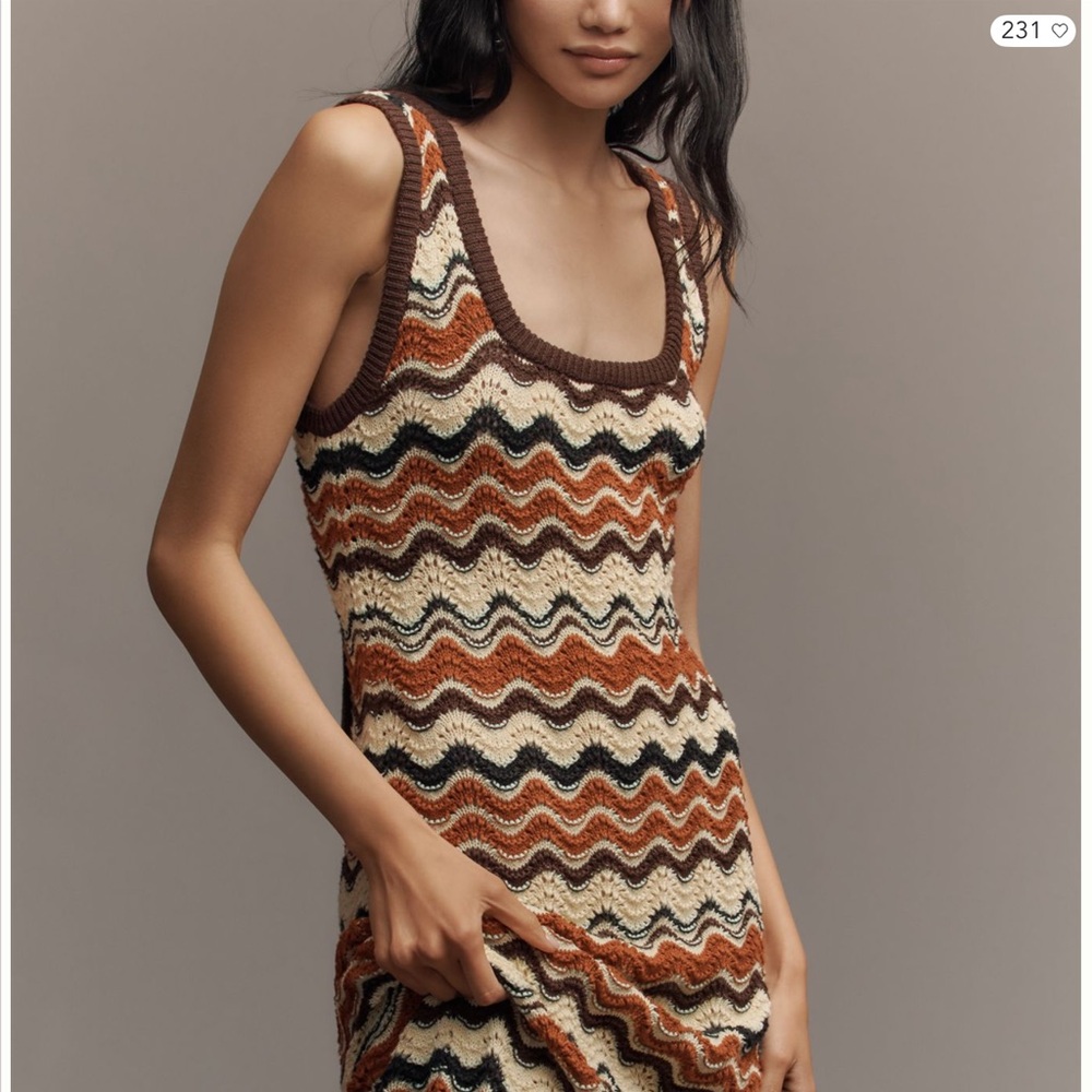 Mother The Square-Neck Sleeveless Knit Midi-Dress
